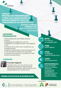Read more about the article Formação Política de Proximidade: O Papel das Organizações de Desenvolvimento Local na Transferência de Competências – Inscrições até 04/10